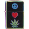 Zippo - Zapaľovač Zippo 6345 Peace Love Leaf Cannabis
