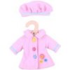 Bigjigs Toys Ružový kabátik s gombíkmi pre bábiku 28 cm