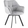 Stolička do jedálne Jordi velvet, tmavosivá