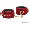 Kožená pouta na nohy Red Rosy