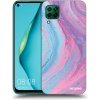 Picasee silikónový prehľadný obal pre Huawei P40 Lite - Pink liquid
