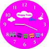 SENTOP Sentop - Nástenné hodiny do detskej inzy ružové. Rozmer 30 x30 cm Z97 2301 FL-z97-PINK-RAL4003 HEU+ analógové