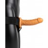 RealRock Hollow Strap-On 15,5 cm pásový intímny systém s vibráciami