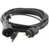EMOS Vonkajší predlžovací kábel 10 m / 1 zásuvka / čierny / guma / 230 V / 1,5 mm2