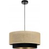 Belis | Závesný luster SARTA na lanku 1xE27/60W/230V, pr. 45 cm, čierna/juta | H0196
