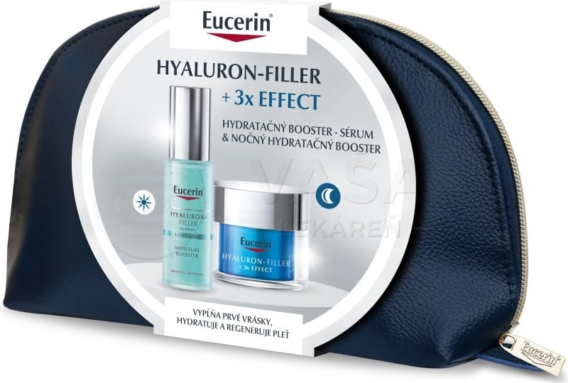 EUCERIN Hyaluron-Filler + 3x Effect Booster Sérum 30 ml + nočný krém 50 ml Darčekové balenie