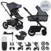 EASYWALKER SET Kočík 4v1 Harvey⁵ Premium Mineral Grey XXL AIR + CYBEX Aton B2 i-Size