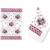 Bellatex kuchynská utierka UT/209 sada 2ks květiny růžová, modrá 40 x 60 cm