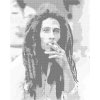 ZUTY Bodkovanie - FAJČIACI BOB MARLEY Rámovanie: vypnuté plátno na rám, Rozmer: 40x50 cm