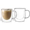 FLORINA MALACHIT Termické sklenice na latte s dvojitými sklenenými stenami 2 x 400 ml