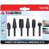 TAGRED TA1136 Rotační rašple, frézy HSS na kov či dřevo, sada 6 ks