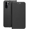 Puzdro Luna Book Carbon Huawei P30 Pro - čierne
