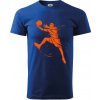 Basketball player splash - Klasické pánske tričko vyššej gramáže - XL ( Kráľovská modrá )