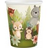 Papierové poháre lesných zvieratiek a lesných priateľov, 6 ks