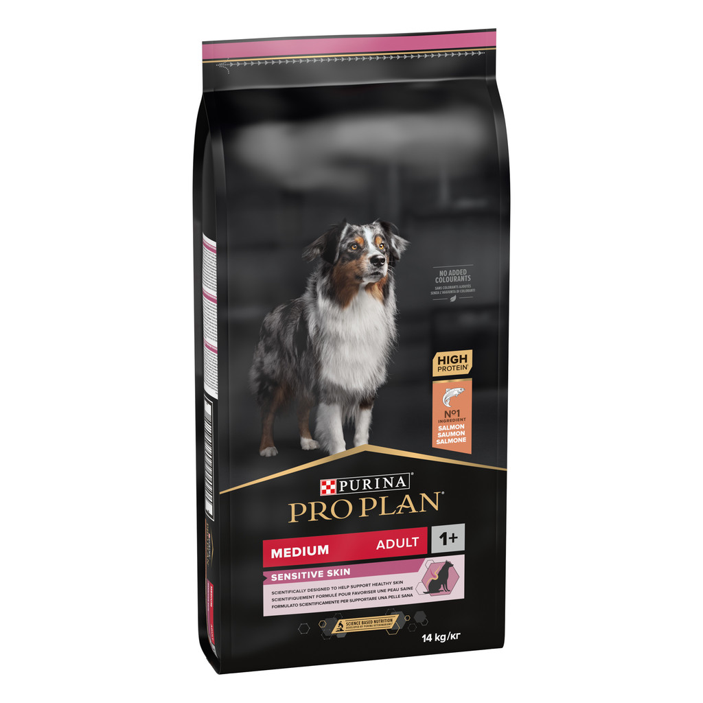 Purina Pro Plan Medium Adult Sensitive Skin losos 14 kg