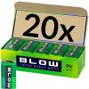 Zinko-uhlíková batéria Blow 9V (6F22) 20 ks