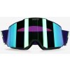 Lyžiarske okuliare 100% Snowcraft Hiper S - eggplant/mirror green lens
