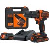 Skrutkovač Black+Decker akumulátorové napájanie 18 V BDCHD18K1B2
