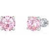 Olivie Strieborné 8mm náušnice PIPPI PINK 8352 Ag 925; ≤2,9 g.