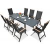 Focus Garden Brisbane 8/250 záhradná jedálenská súprava, čierna 002908