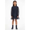 Dievčenské šaty Tommy Hilfiger čierna farba, mini, áčkový strih KG0KG07568.128.176.9BYX 164