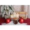 Sviečka MagicHome Vianoce, sada 3 ks, LED teplá biela, jednoduché svietenie, 3,7x5/6,5/8 cm