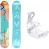 Raven Anna snowboard + Raven Fastec FT360 white viazanie - 138 cm + S (EU 35-40)