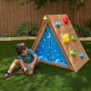 Kidkraft Detský drevený stan s lezeckou stenou A-frame