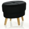 Zamatová taburetka QUINN - čierna