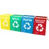 SIXTOL Tašky na triedený odpad SORT EASY 4 CARTON, 30 × 30 × 40 cm, 4× 36 l, 4 ks