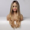 Blond paruka Blond parochňa Alora s čiernym melírom