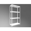 Biedrax Regál 40 x 100 x 180 cm 4 police biely