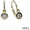 MOZA gold Detské náušnice MG4188 Farba kameňa: Biela, Farba Zlata: žlté Au