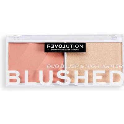 Revolution Relove Colour Play Blushed Duo Blush & Highlighter paletka s rozjasňovačem a tvářenkou Sweet 5,8 g