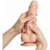 POSUVNÉ KOŽNÉ REALISTICKÉ DILDO VANILKA M
