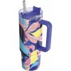 Quokka Nerezový termohrnček so slamkou Vibe Midnight Forest 880 ml
