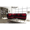 Rohová rozkladacia sedačka IRWIN čierno-červená