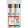 Vláknový fix s flexibilným štetcovým hrotom STABILO Pen 68 brush - 10 ks sada