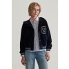 MIKINA GANT VARSITY VELOUR HOODIE EVENING BLUE