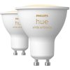 Philips HUE Sada LED žiaroviek, 4,2 W, 400 lm, teplá – studená biela, GU10, 2 ks, 23003300