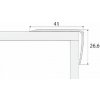 Effector - Schodový profil - A42 samolepiaci - Dĺžka 2,7 m - Farba Striebro