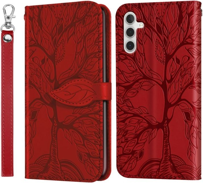 Púzdro Embossing Pattern Strom Samsung Galaxy A54 5G červené