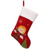 Vianočná čižma na darčeky 45 cm ANJEL krémová