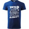 1976 v kocke - Klasické pánske tričko vyššej gramáže - XS ( Kráľovská modrá )
