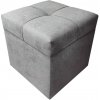 Taburetka Well Done s kockou na uskladnenie 1 mäkká 40x40 rôznych farieb Barva: 93 tmavě šedá rôzne farby