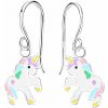 Nefertitis Strieborné náušnice Dúhový jednorožec NF52025 - 12 x 9 mm, 0,56 g