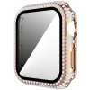 AppleKing puzdro osadené kamienky s tvrdeným sklom pre Apple Watch 44 mm - ružovo-zlaté - možnosť vrátiť tovar ZADARMO do 30tich dní