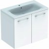 Geberit Selnova Square Umývadlová skrinka 64x79x48 cm, s umývadlom, 2 dvierka, lesklá biela 501.256.00.1