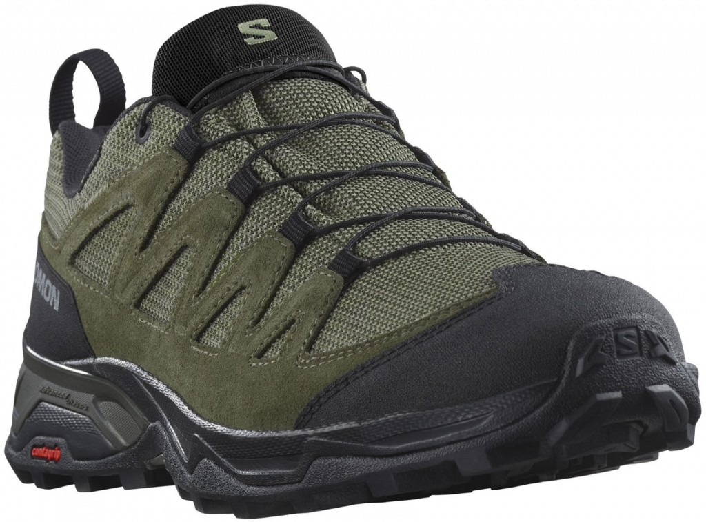 Salomon X Ward Leather Gore Tex L47182200 trekingová obuv čierna