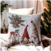 Vianočná gobelínová obliečka na vankúš Škriatkovia Chenille IT020 Viacfarebná 42x42 cm